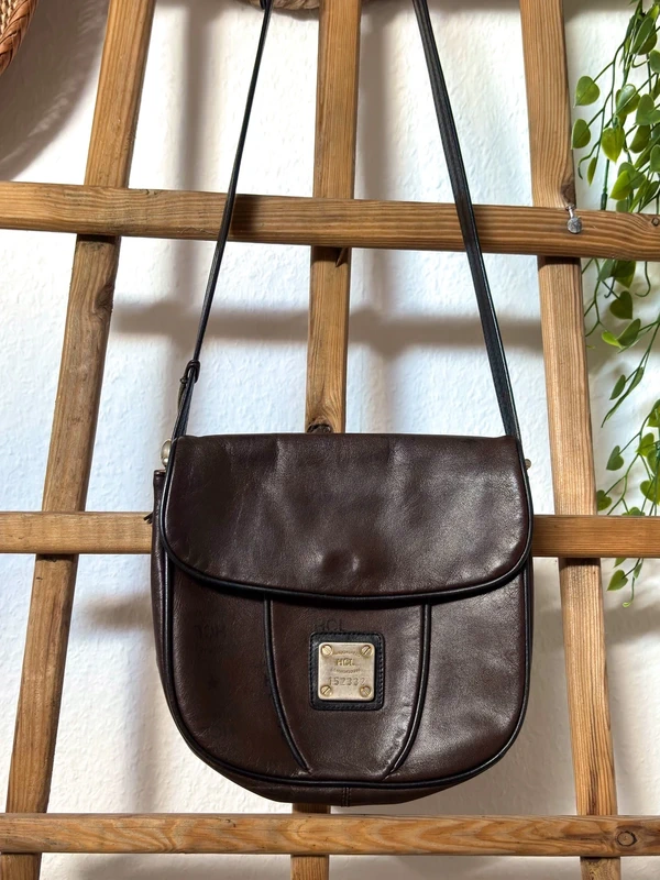 HCL Vintage Tasche 80er Braun Schwarz