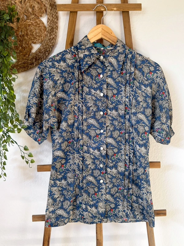 Cacharel Vintage 80er Kurzarmbluse S — 5
